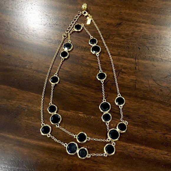 KATE SPADE Gold Tone & Black Crystal 32” Necklace - Picture 6 of 15